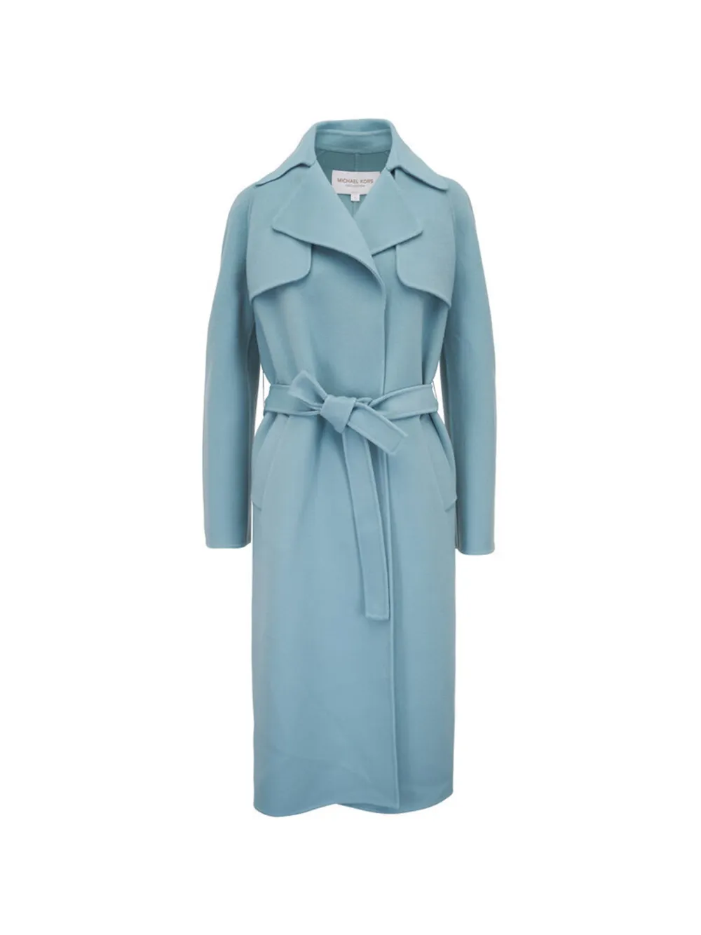 Michael Kors belted long coat - Blu