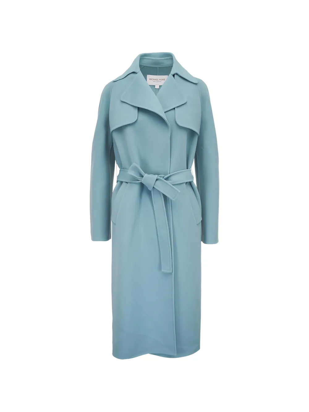 Michael Kors belted long coat - Blau