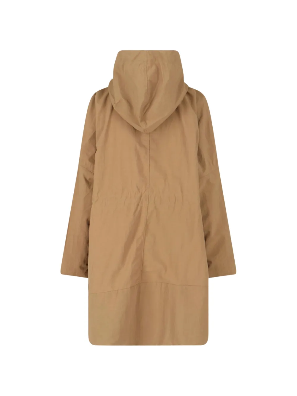  Kimo No-rain Drawstring Hooded Parka - Brown 