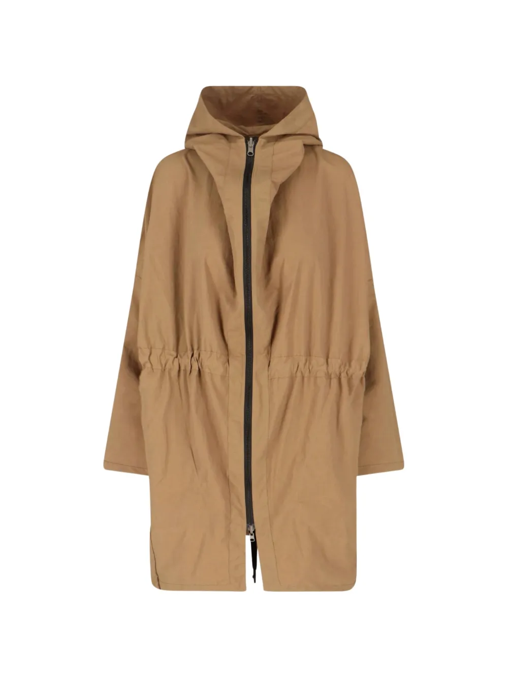  Kimo No-rain Drawstring Hooded Parka - Brown 