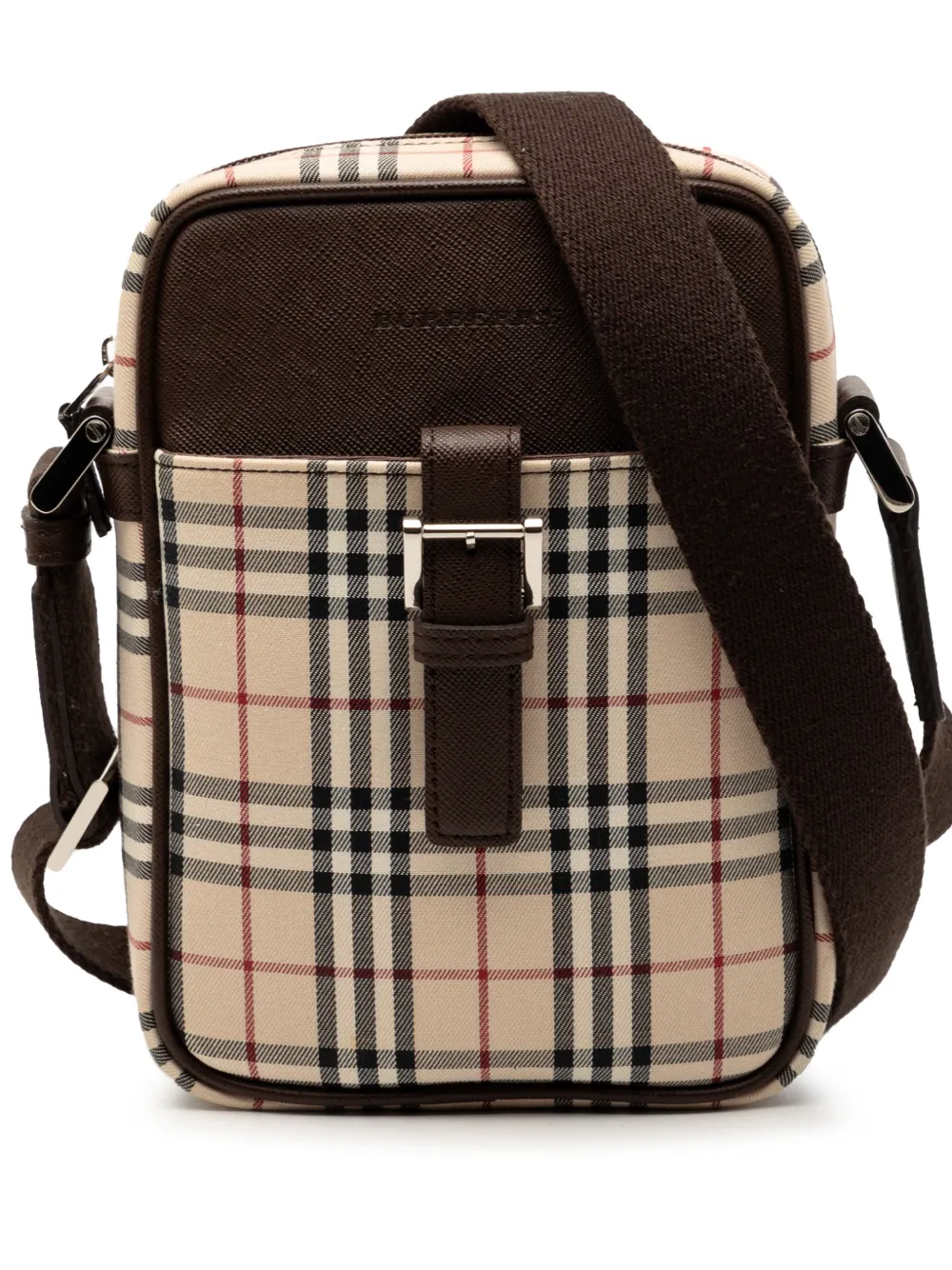 Burberry Pre-Owned 2000-2017 House Check Canvas crossbody bag - Braun