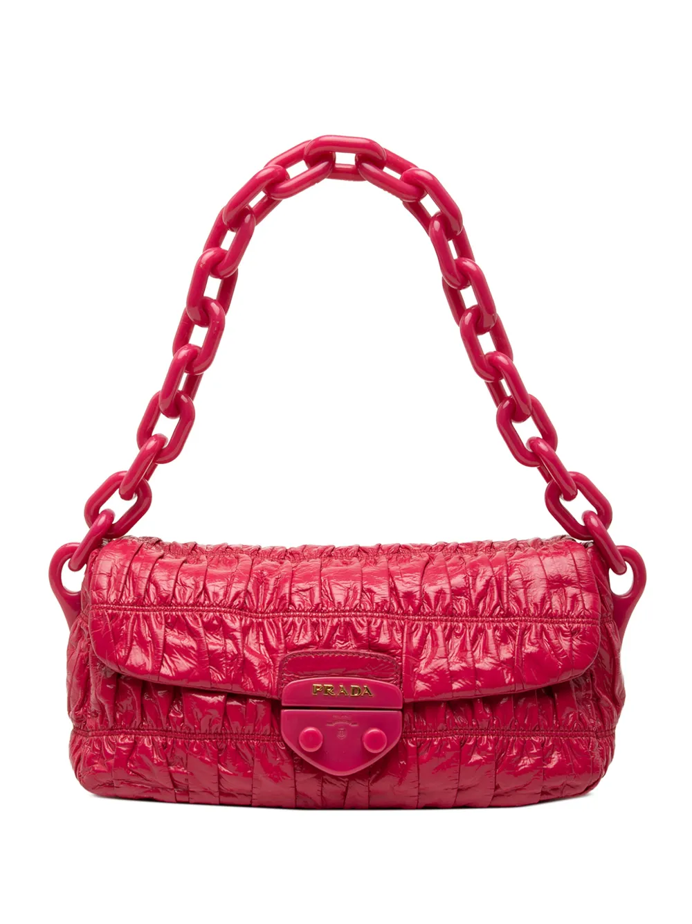 Prada Pre-Owned 2000-2012 Vernice Gaufre shoulder bag - Pink