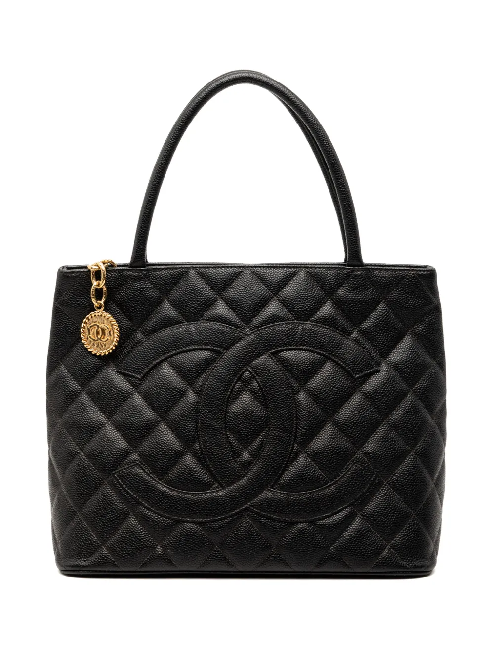 CHANEL Pre-Owned 2003-2004 Caviar Medallion tote bag - Nero