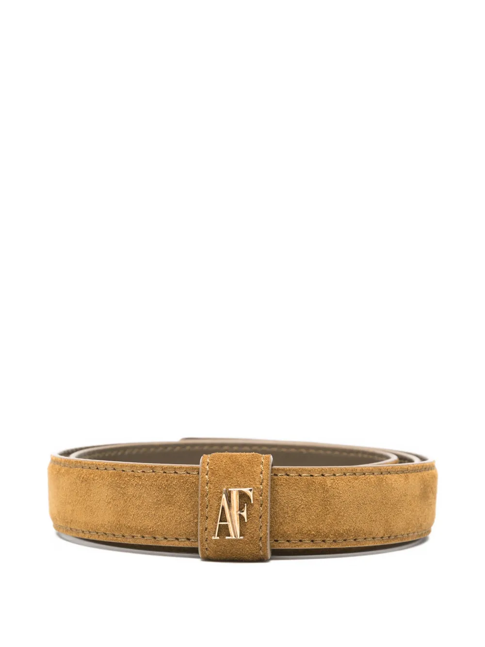 Alberta Ferretti logo-plaque belt - Marrone