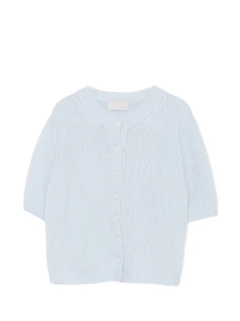 Hemisphere buttoned short-sleeves cardigan