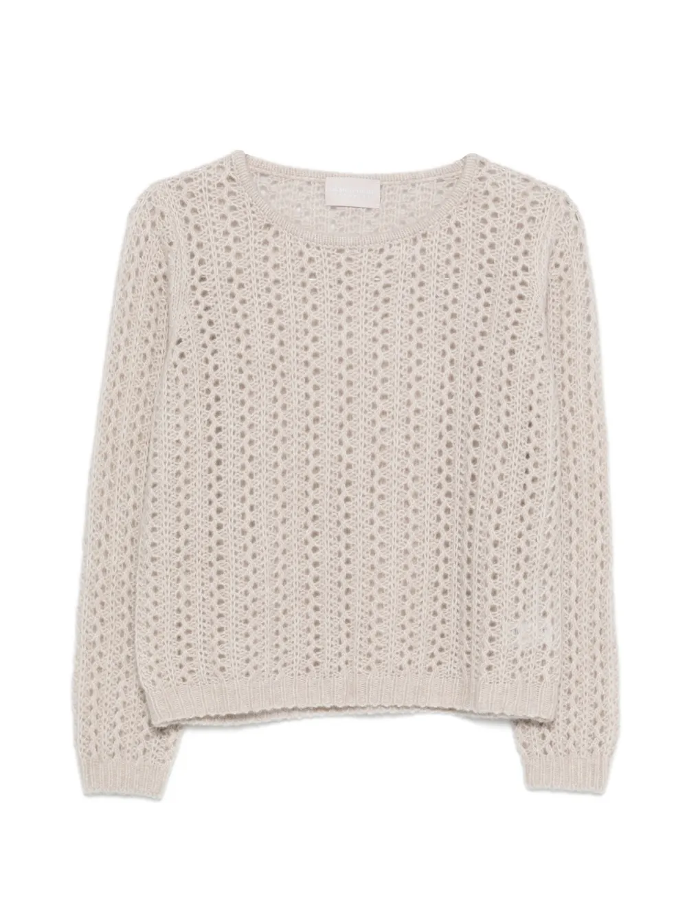Hemisphere Round-neck Sweater In Brown