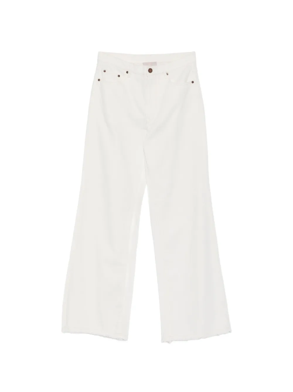 Hemisphere Frayed Trousers In White