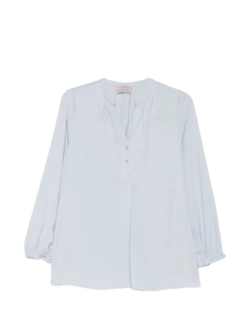 Hemisphere Ruched-detail Blouse In Blue