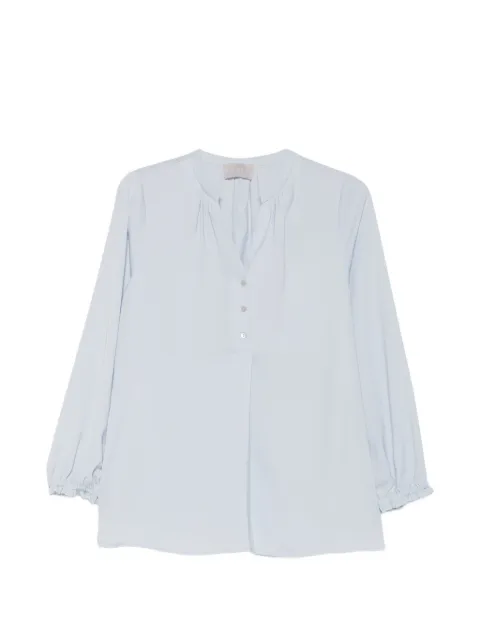 Hemisphere ruched-detail blouse