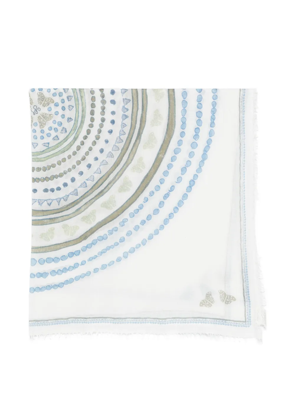 Hemisphere butterfly-print scarf - Bianco