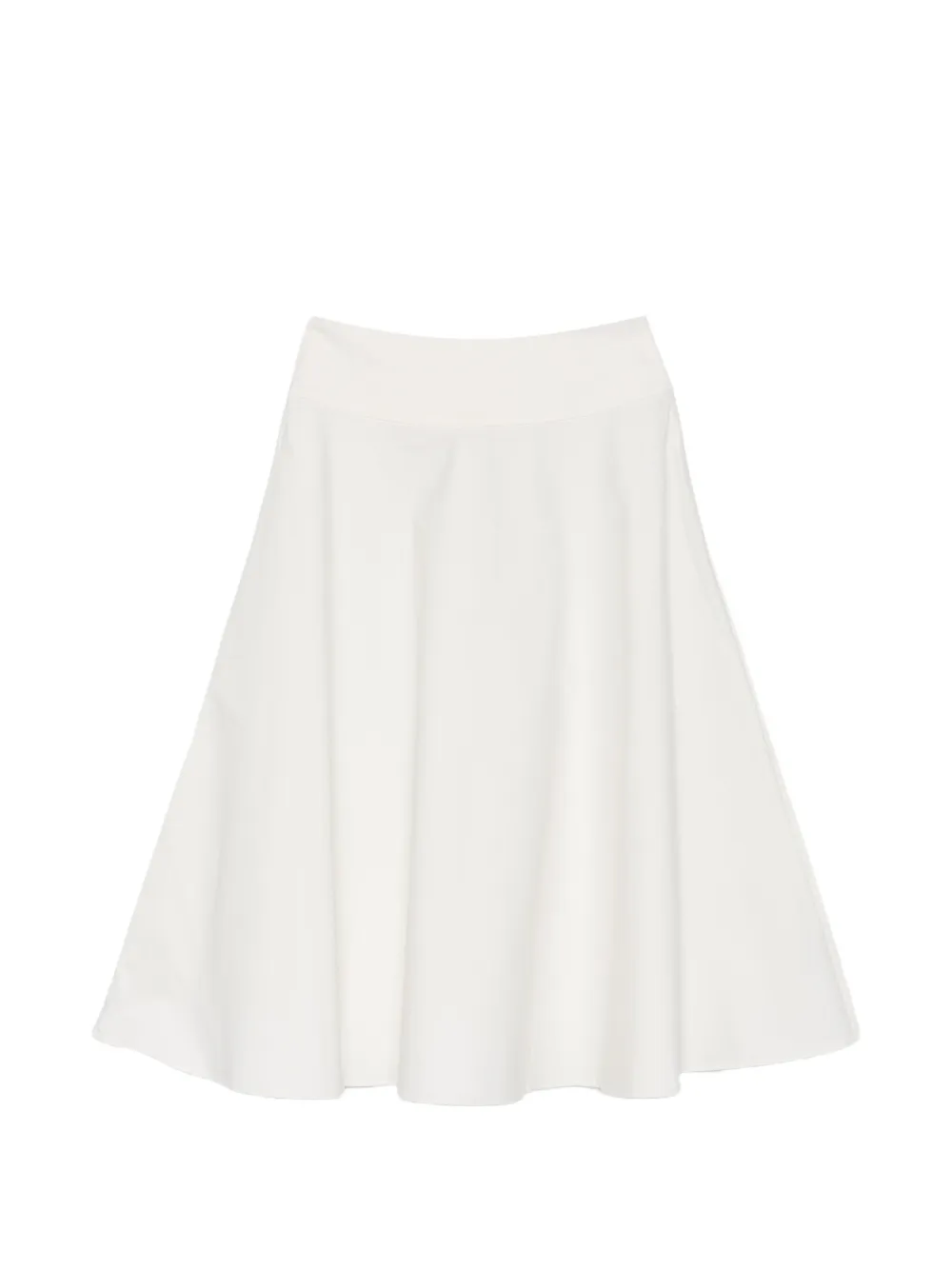 Hemisphere A-line Midi Skirt In White