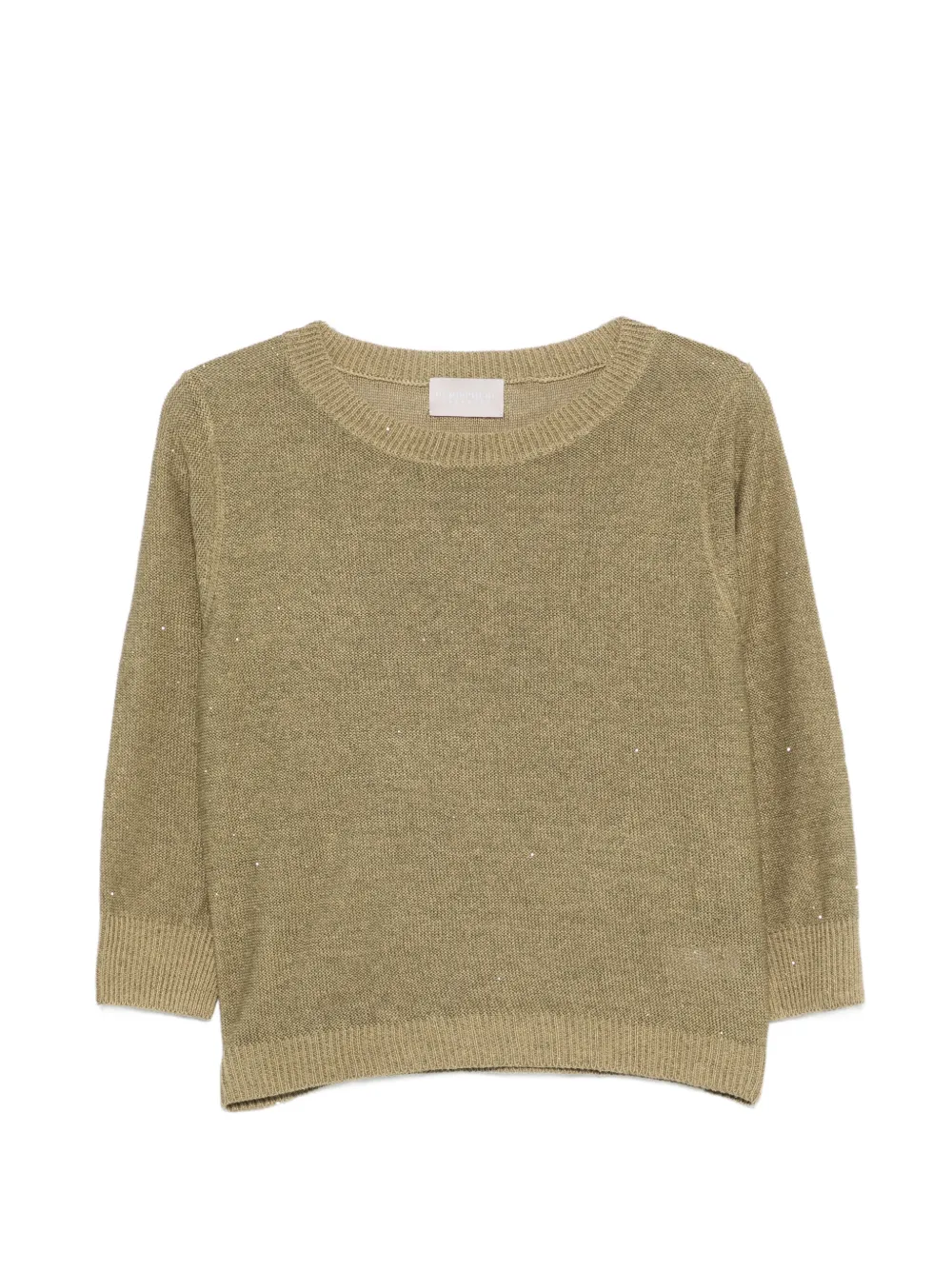 Hemisphere sequin knitted sweater - Verde