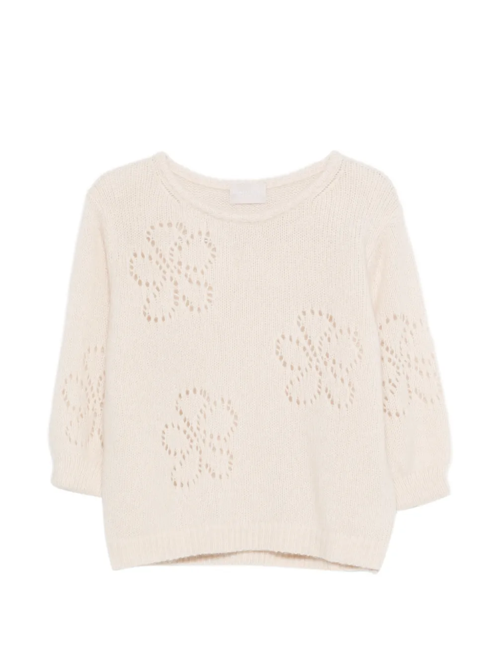 Hemisphere Floral Sweater In Neutral