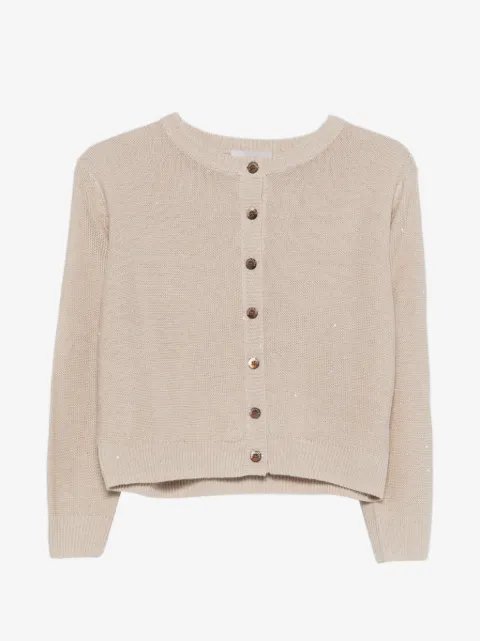 Hemisphere buttoned cardigan
