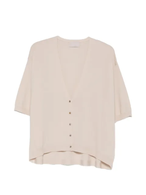 Hemisphere V-neck button cardigan