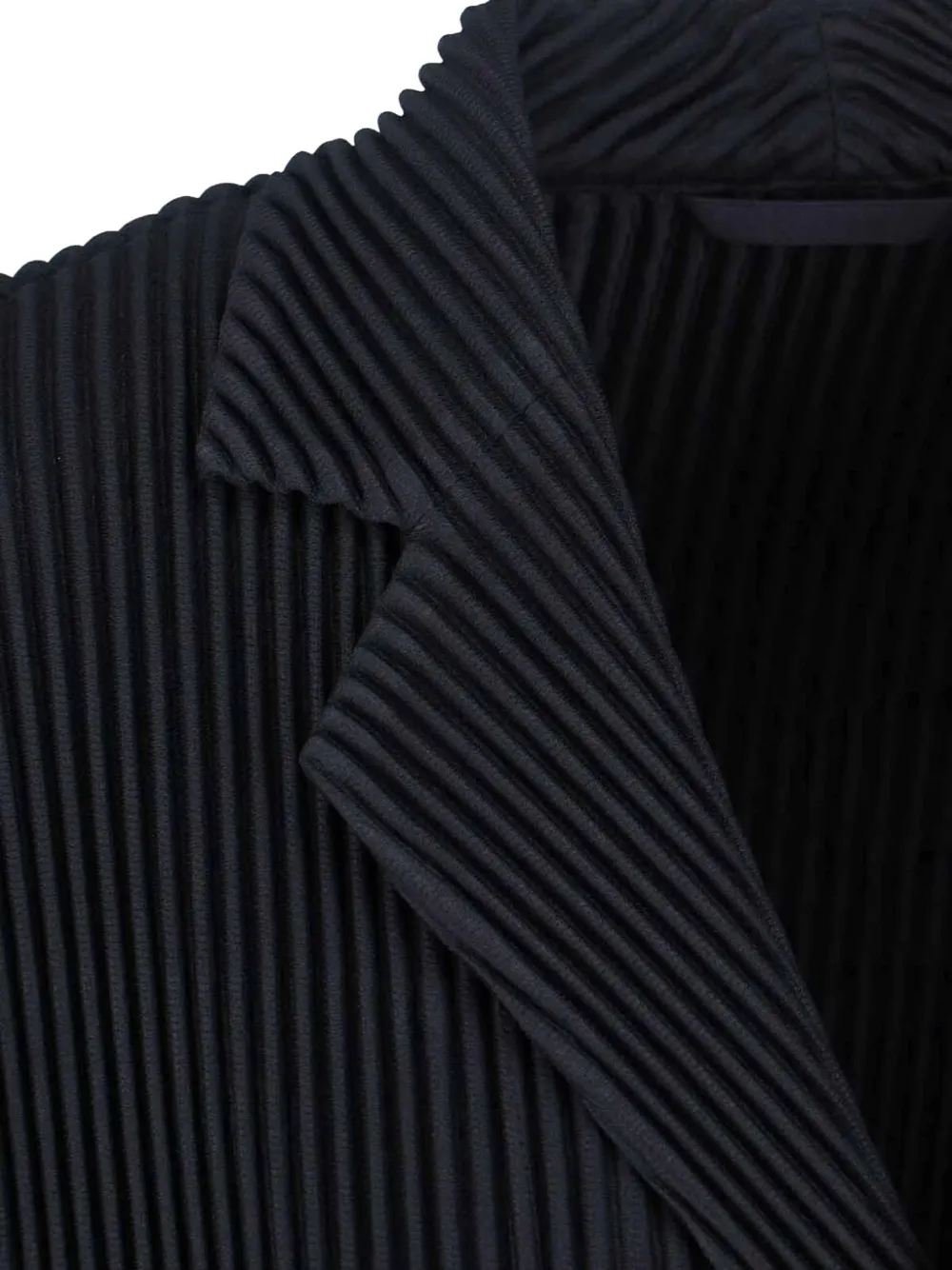 Homme Plissé Issey Miyake Blazer met plooien en dubbele rij knopen Zwart