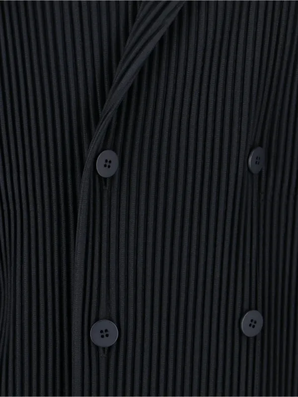 Homme Plissé Issey Miyake ダブルジャケット | ブラック | FARFETCH JP