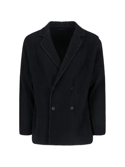 Homme Plissé Issey Miyake pleated double-breasted blazer