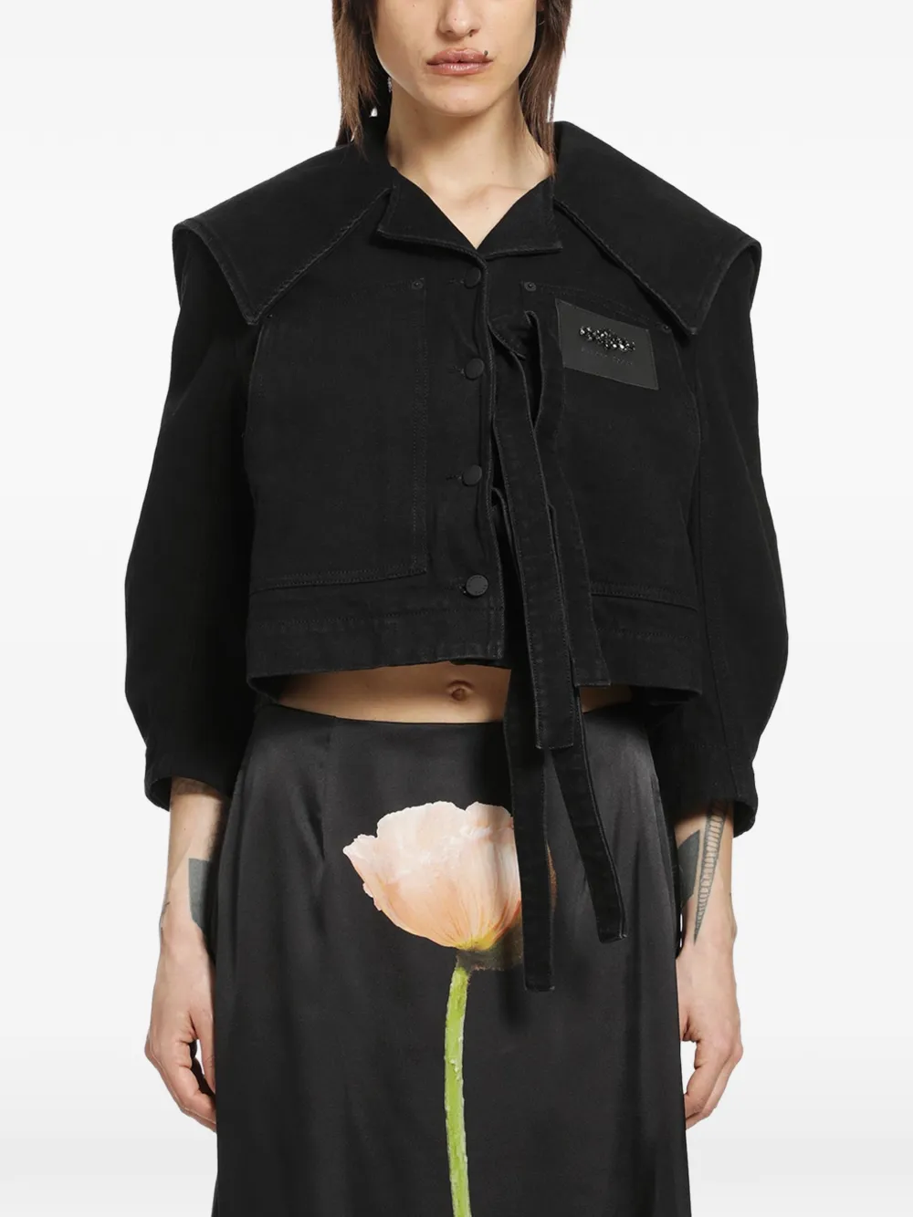 Simone Rocha cropped jacket - Nero