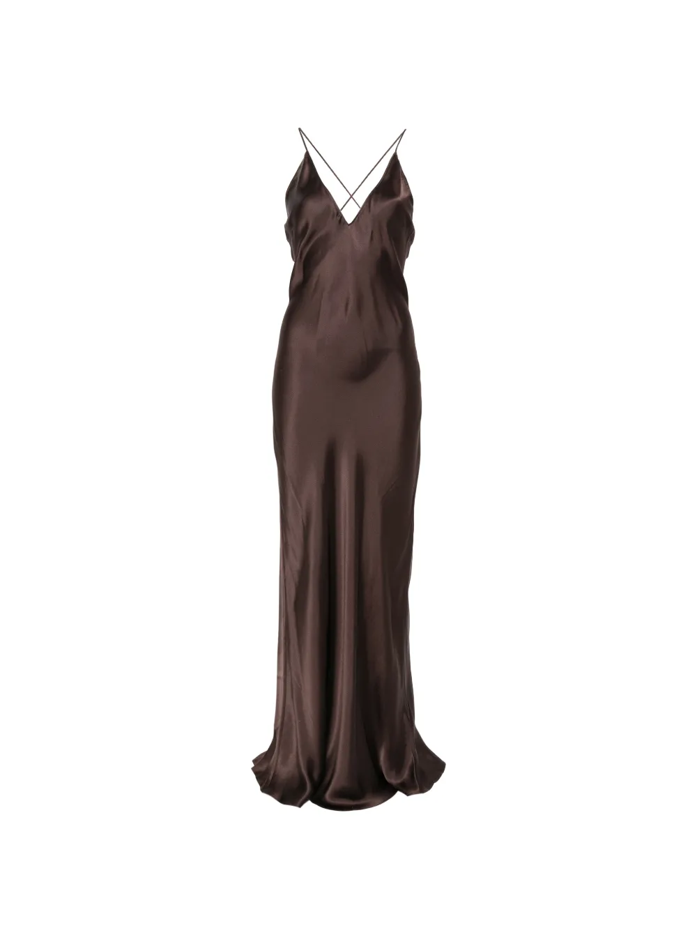 ANINE BING Laurel criss-cross slip maxi dress - Braun
