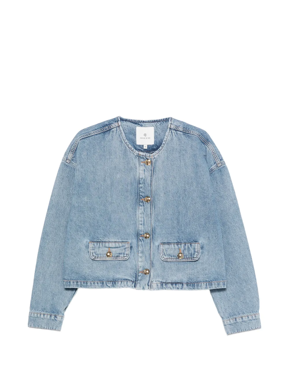 ANINE BING Blanche button-up denim jacket - Blau