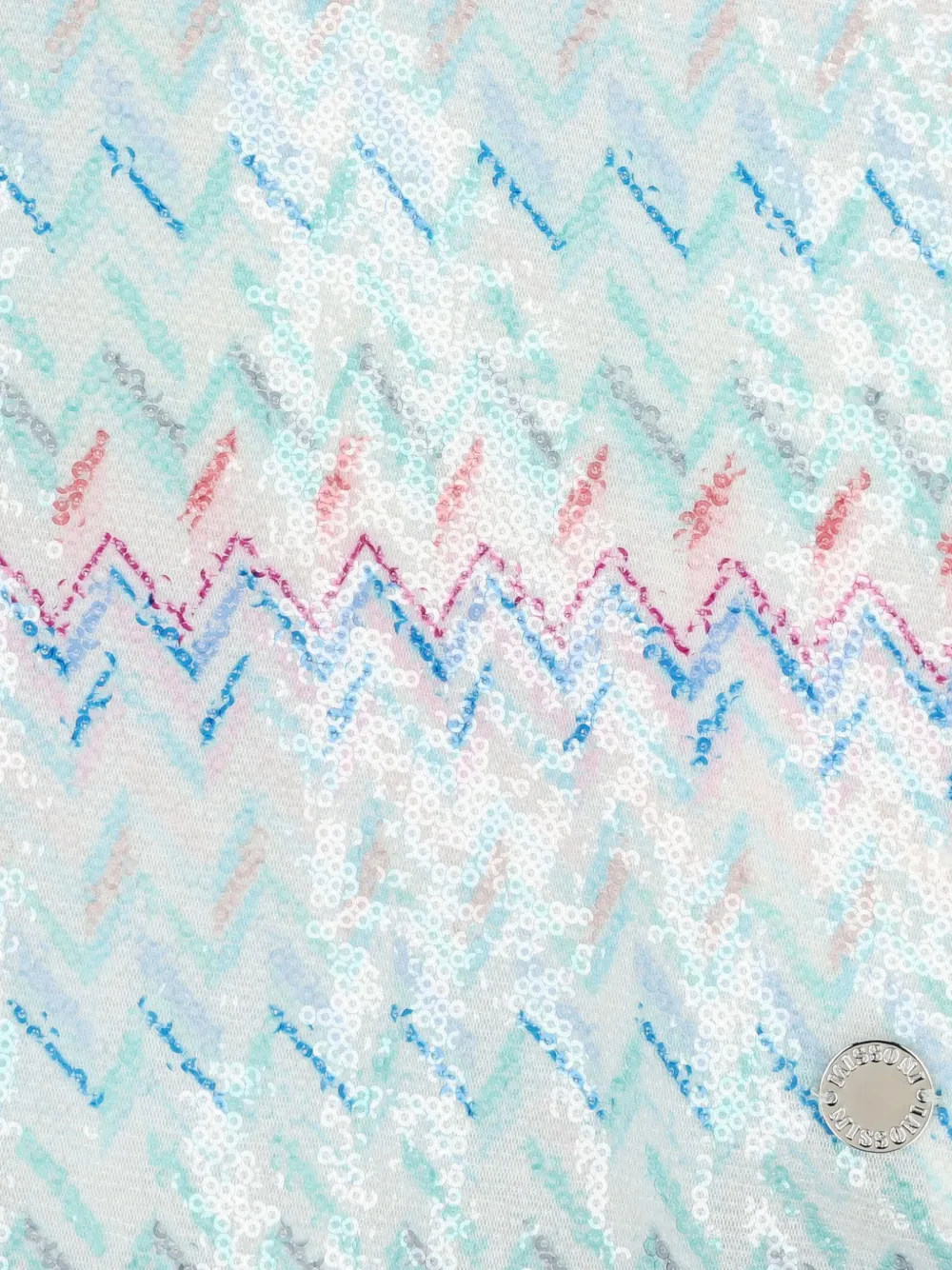 Missoni Kids Jurk met zigzag patroon en ruches Blauw