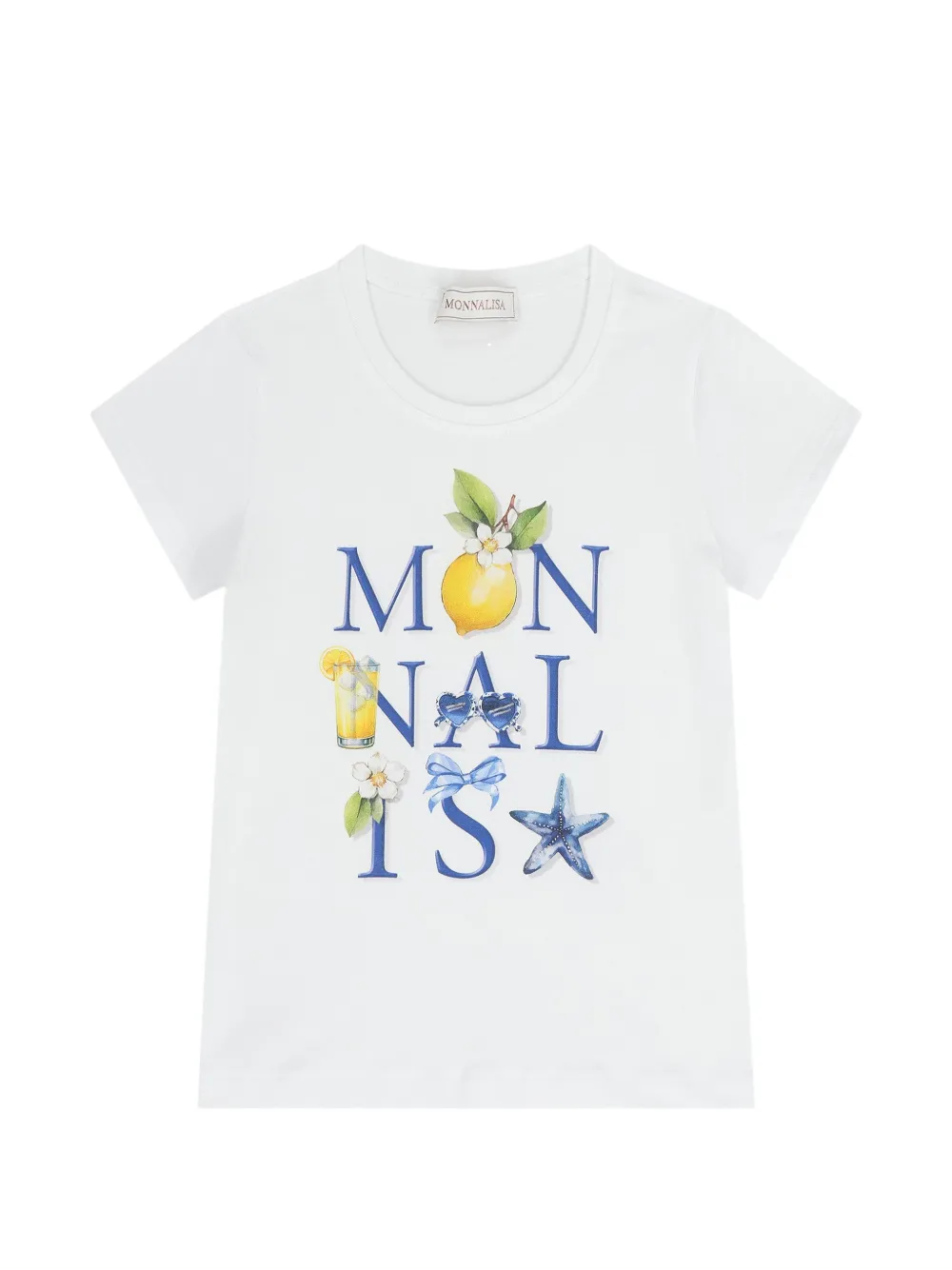Monnalisa Rok met bloemenprint (set van twee) Wit