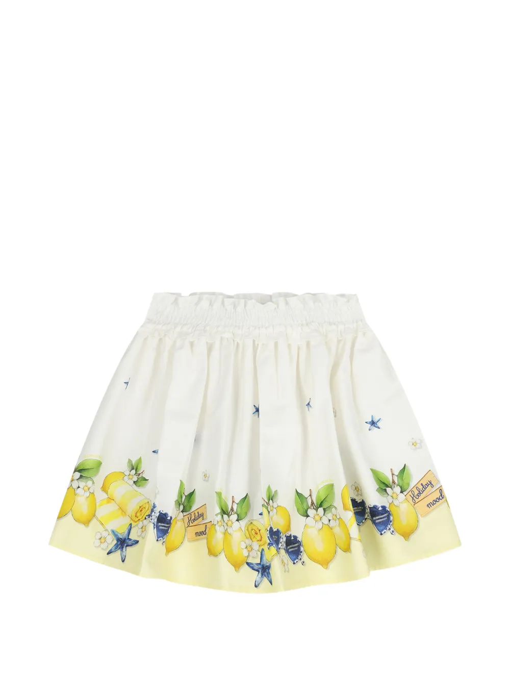 Monnalisa Rok met bloemenprint (set van twee) Wit