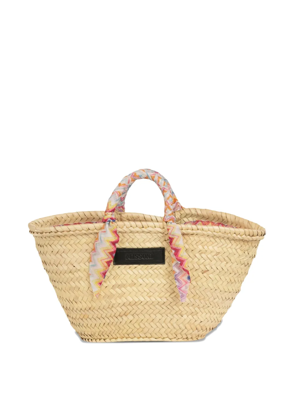 Missoni Kids scarf-embellished tote bag - Neutrals