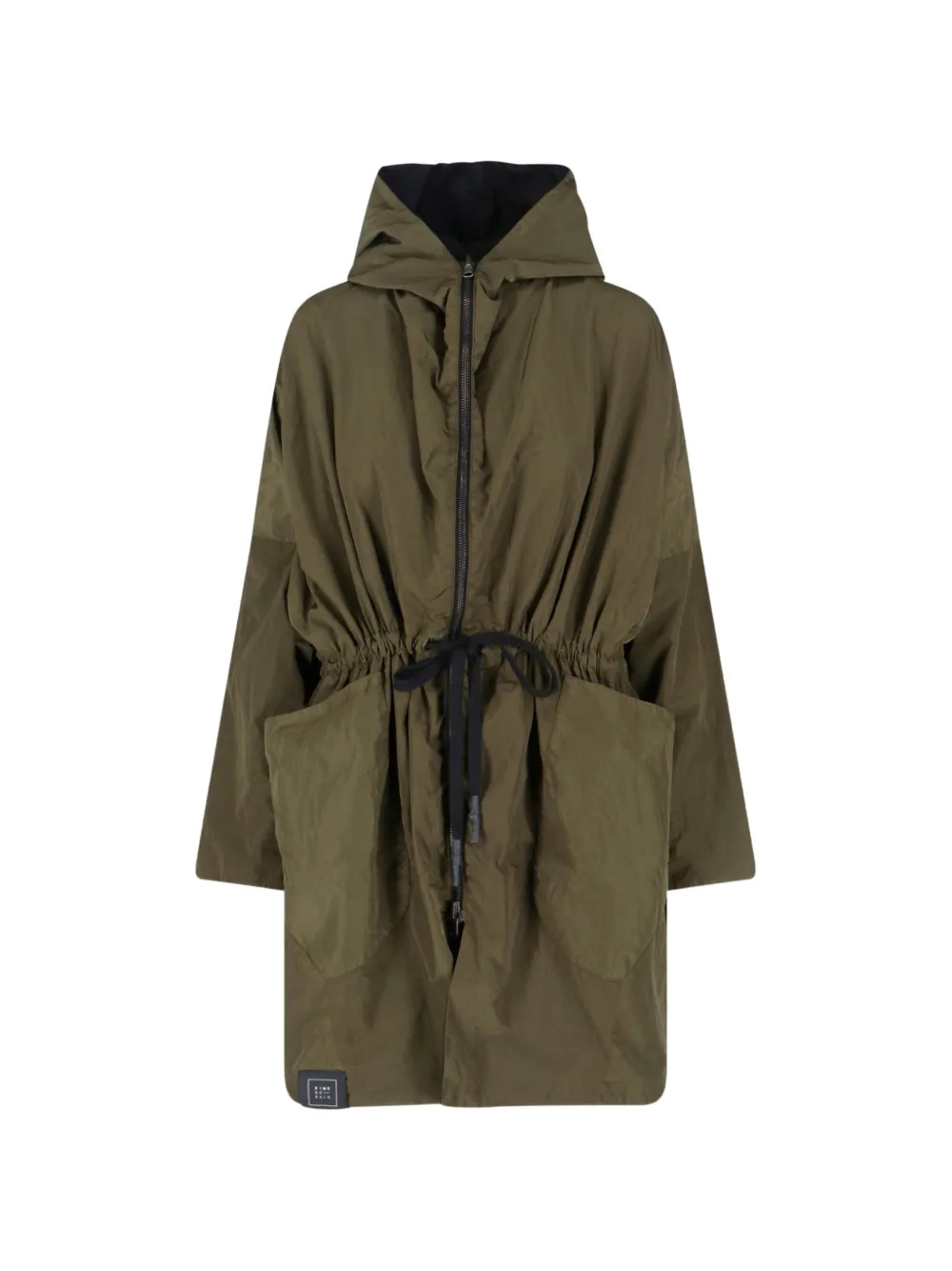 KIMO NO-RAIN hooded reversible parka - Verde