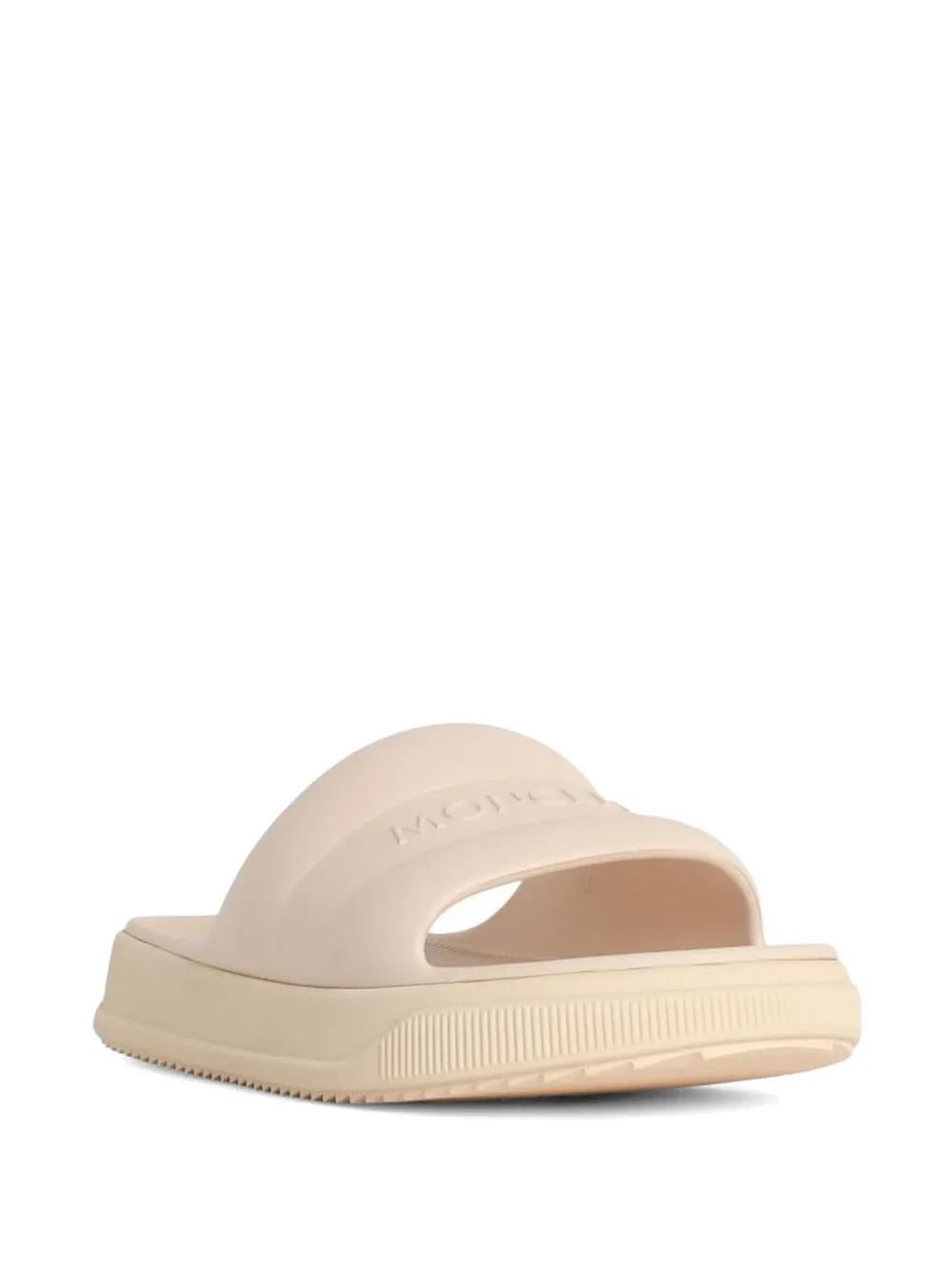 Moncler Altive embossed-logo slides Beige