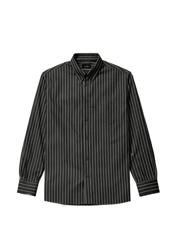 Willy Chavarria Veterano Striped Pocket Shirt | Black | FARFETCH JO