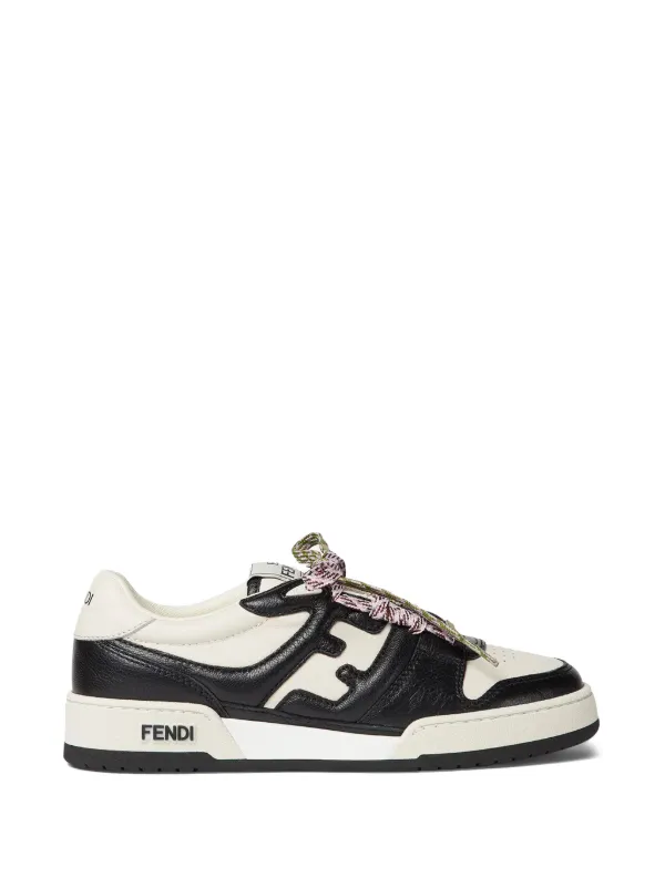 Fendi Fendi Match Leather Sneakers in Black