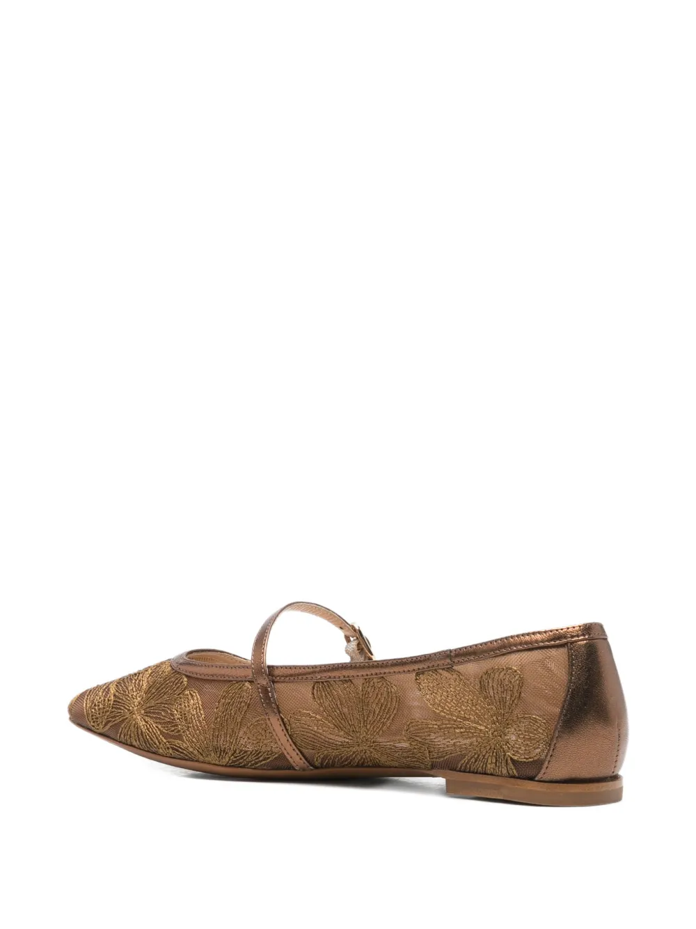 Roberto Festa Tideo floral-embroidered ballet flats Bruin