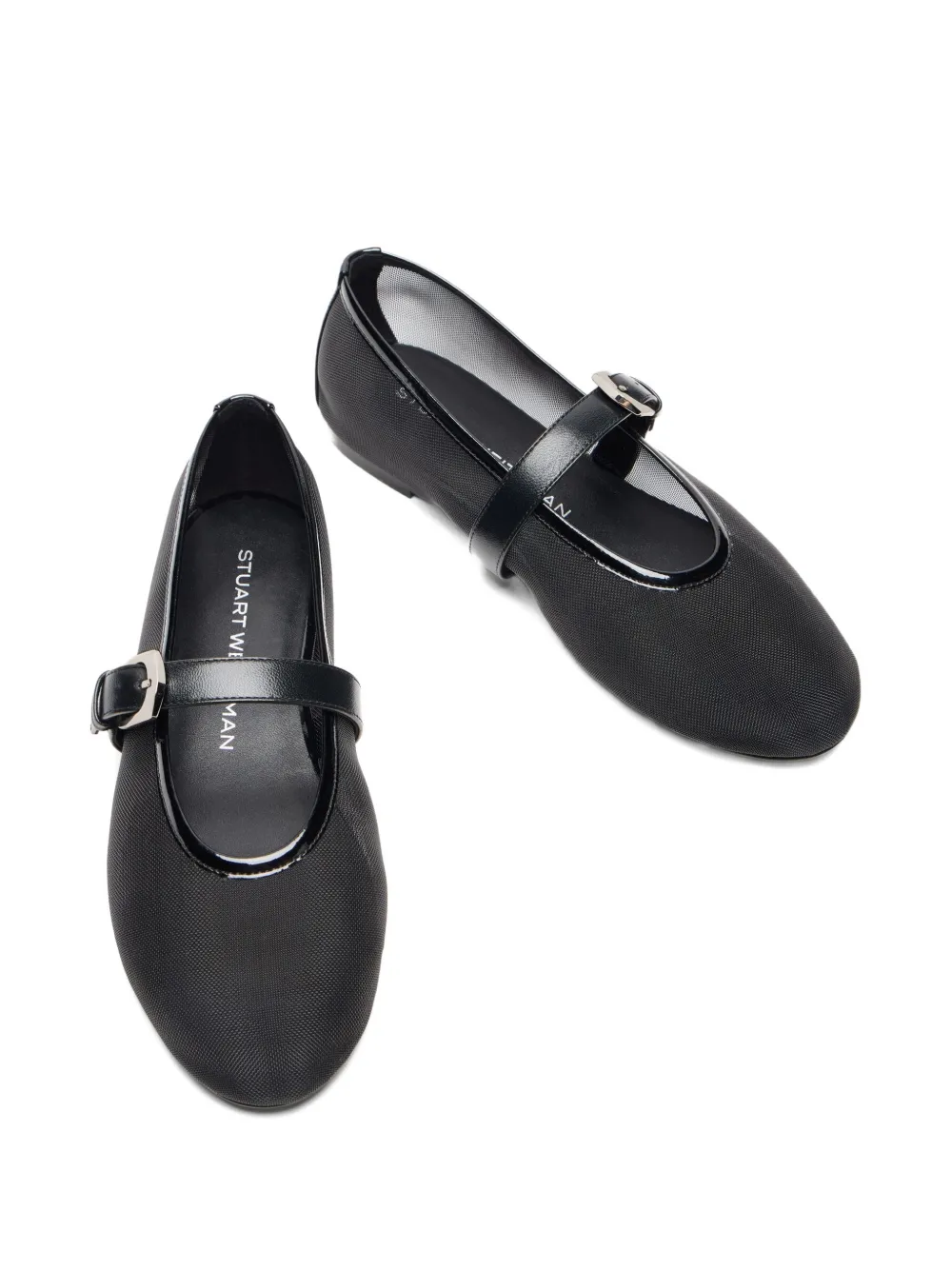 Stuart Weitzman Sai Bareitall ballet flats Zwart