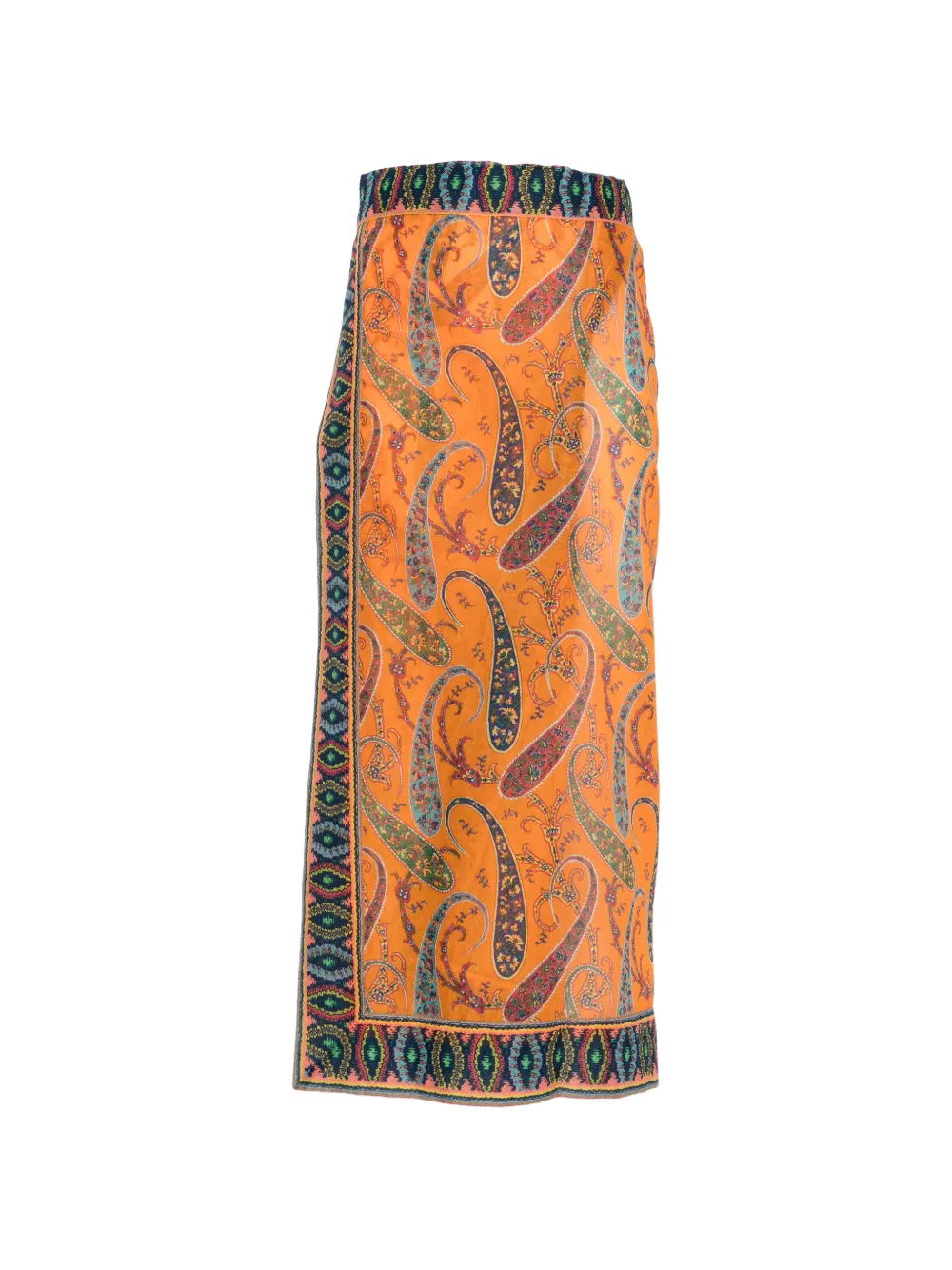 ETRO paisley-print skirt - Arancione