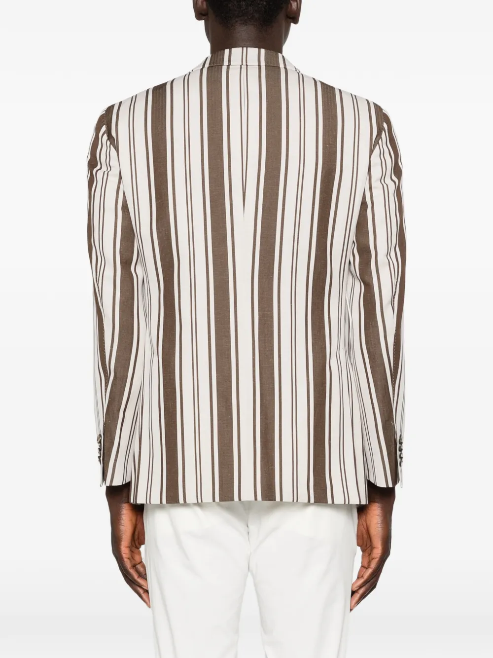 Gabriele Pasini Gestreepte blazer Bruin