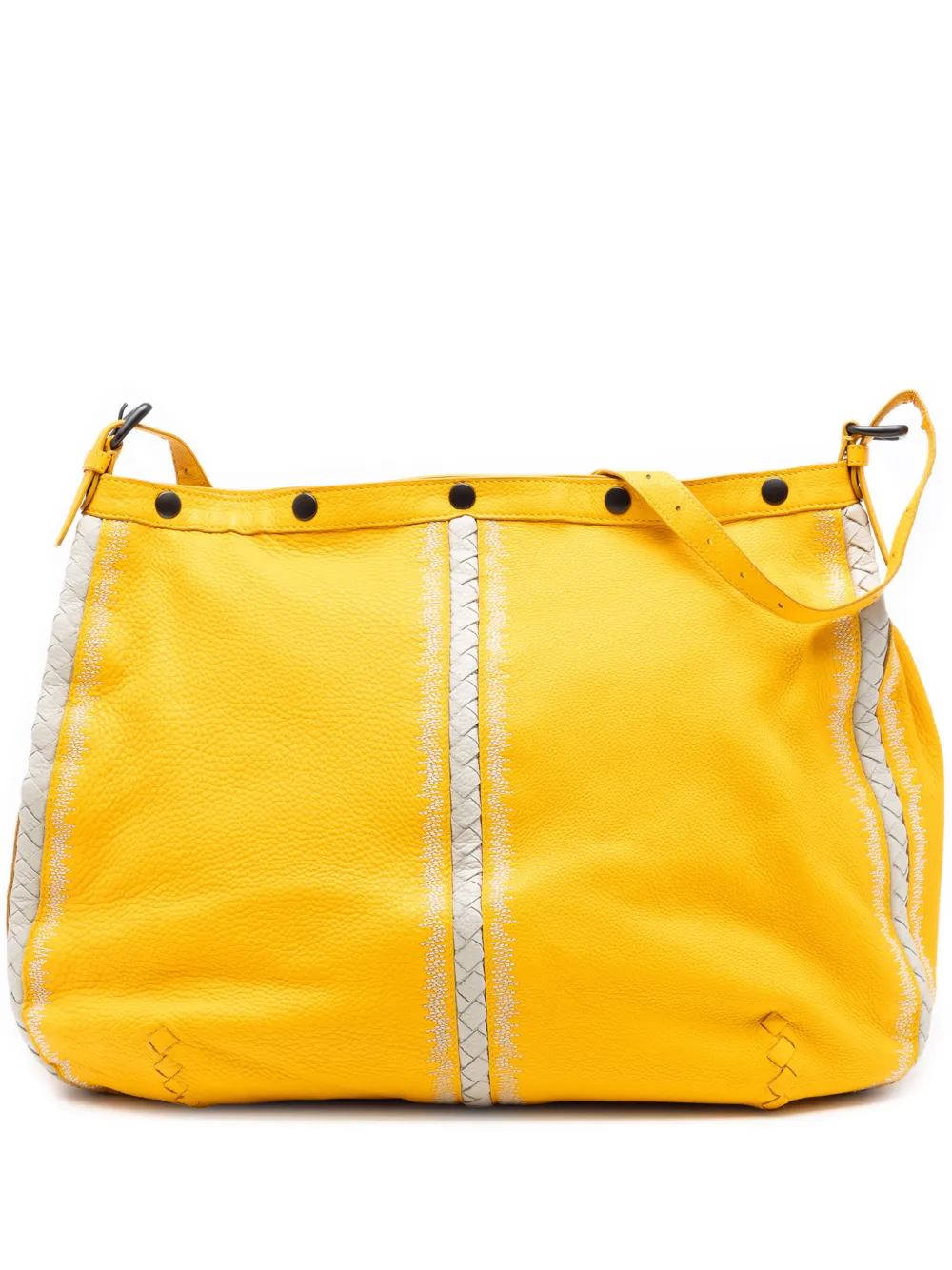 Bottega Veneta Pre-Owned 2012-2026 Intrecciato Trimmed Nappa crossbody bag - Giallo