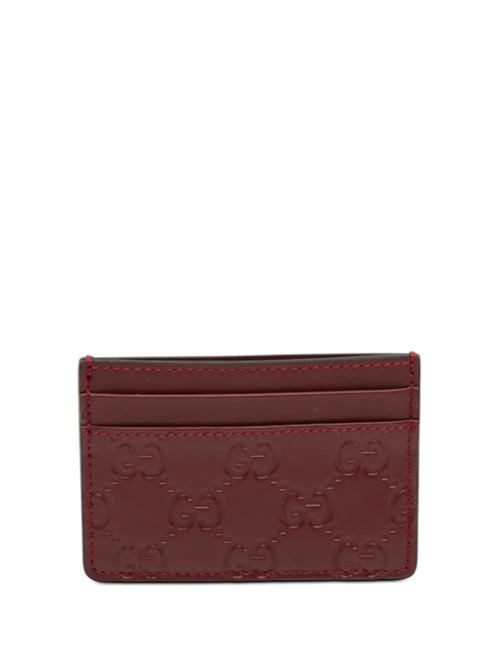 Gucci Pre-Owned 2016-2025 Guccissima card holder - Rosso