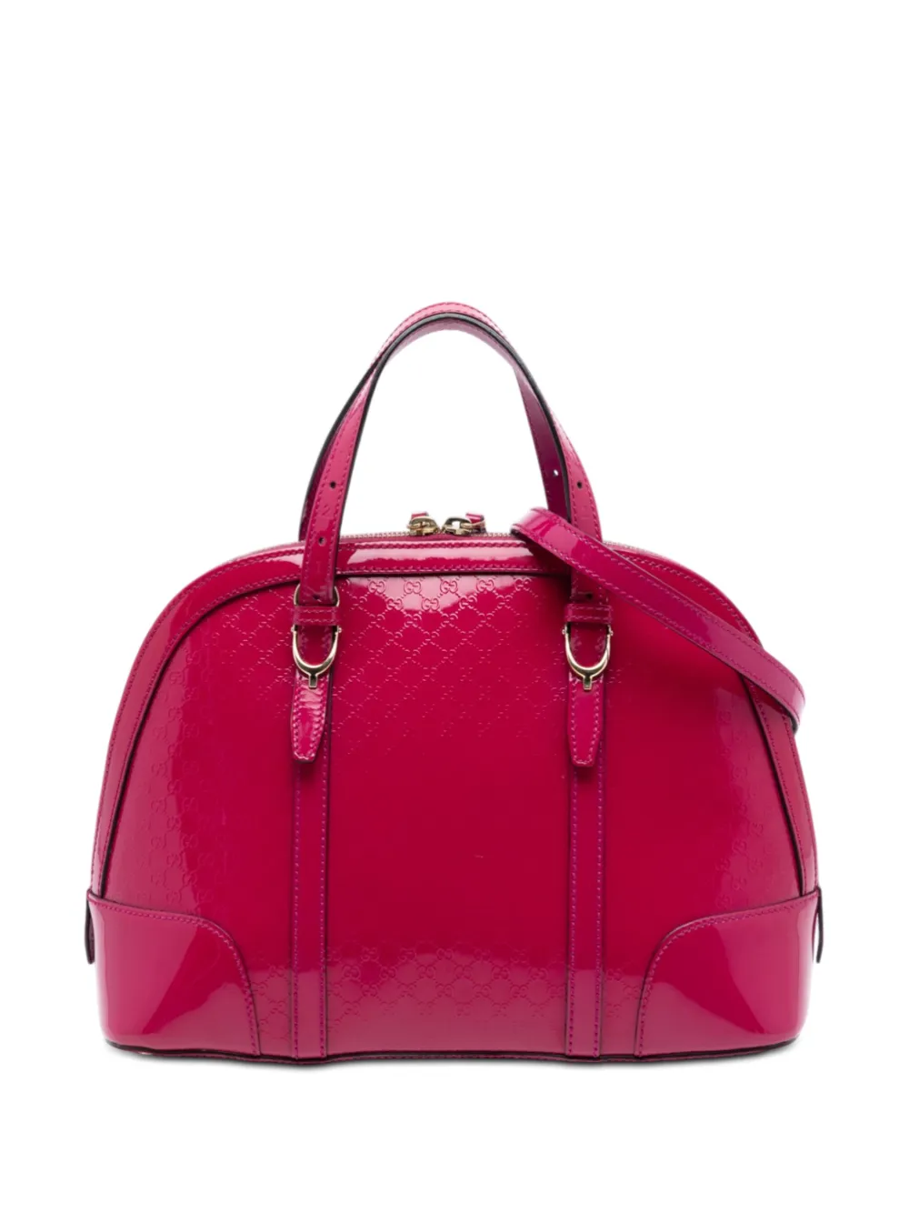Gucci Pre-Owned 2016-2025 Small Microguccissima Patent Nice Dome satchel - Rosa