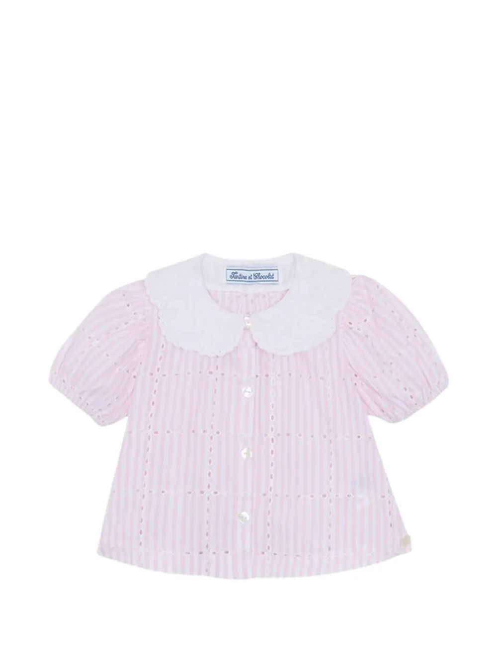 Tartine Et Chocolat striped collared top - Rosa
