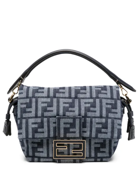 FENDI Mamma Baguette signature pattern clutch bag