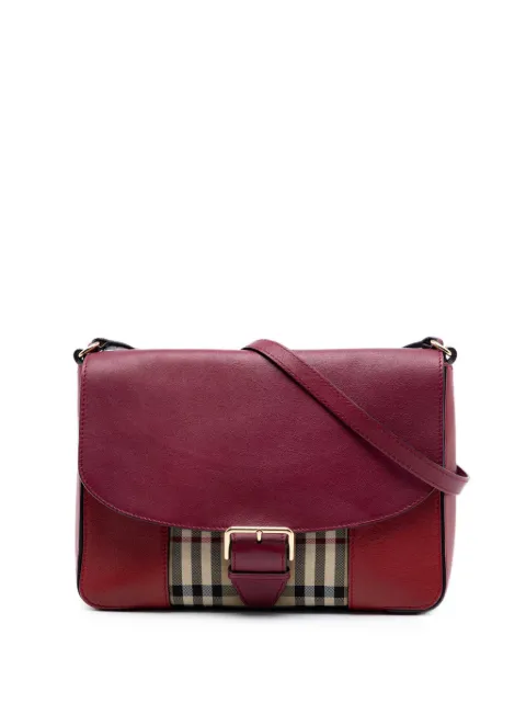 Burberry Pre-Owned 2000-2017 Small Bicolor Leather and House Check Dickens crossbody bag