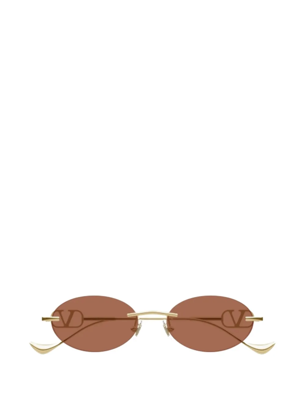 Valentino Garavani VLogo Signature rimless sunglasses - Gold