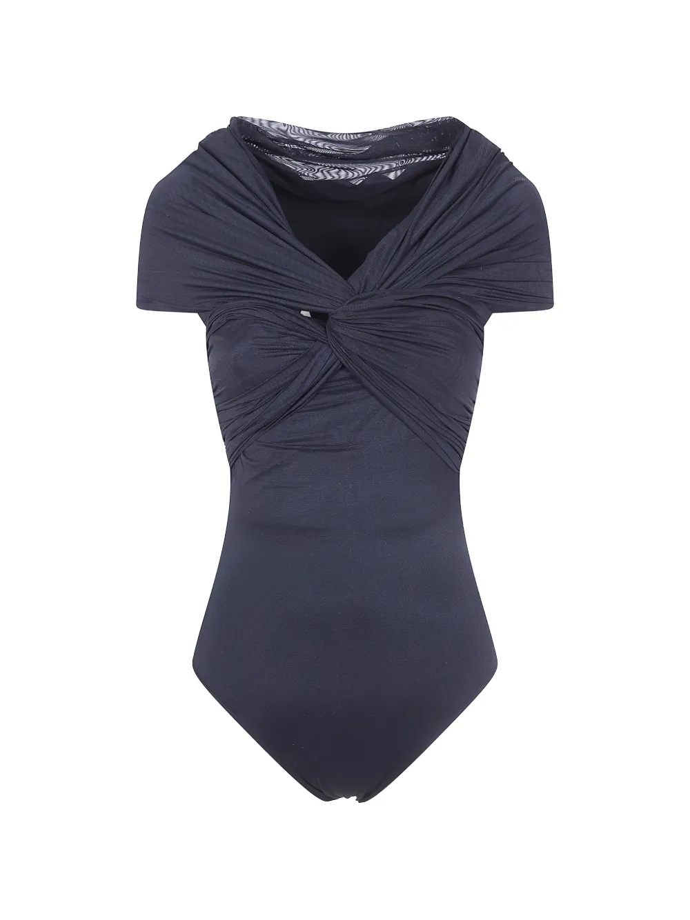 Gentry Portofino twisted draped swimsuit - Nero