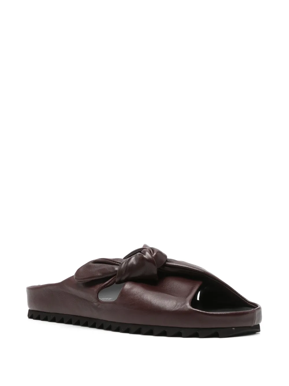 Officine Creative Pelagie knotted leather mules Bruin