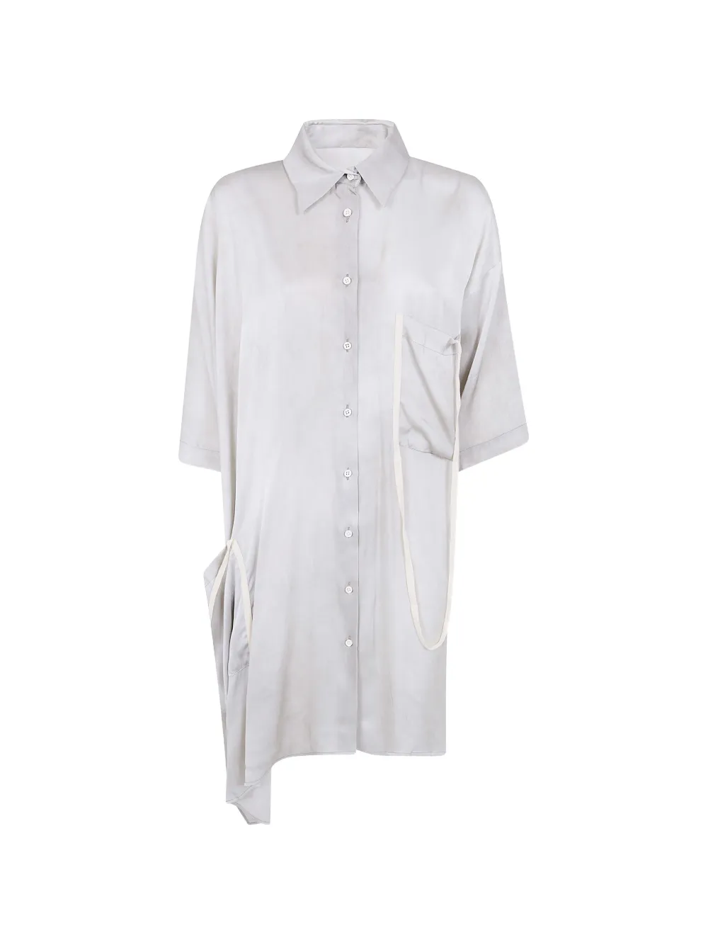 Uma Wang asymmetric silk shirt - Grigio