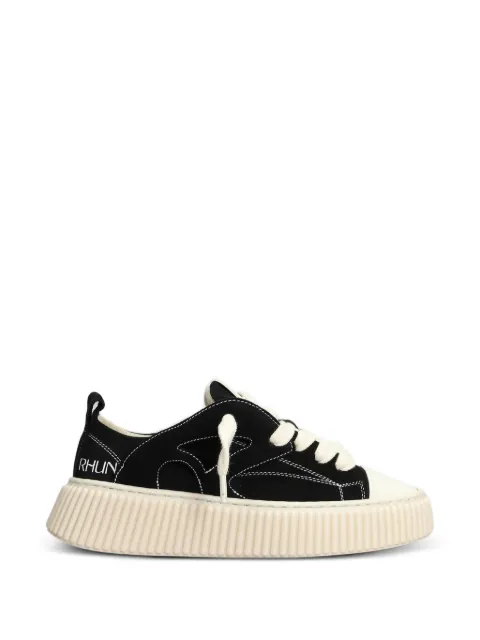Rhun round toe suede sneakers
