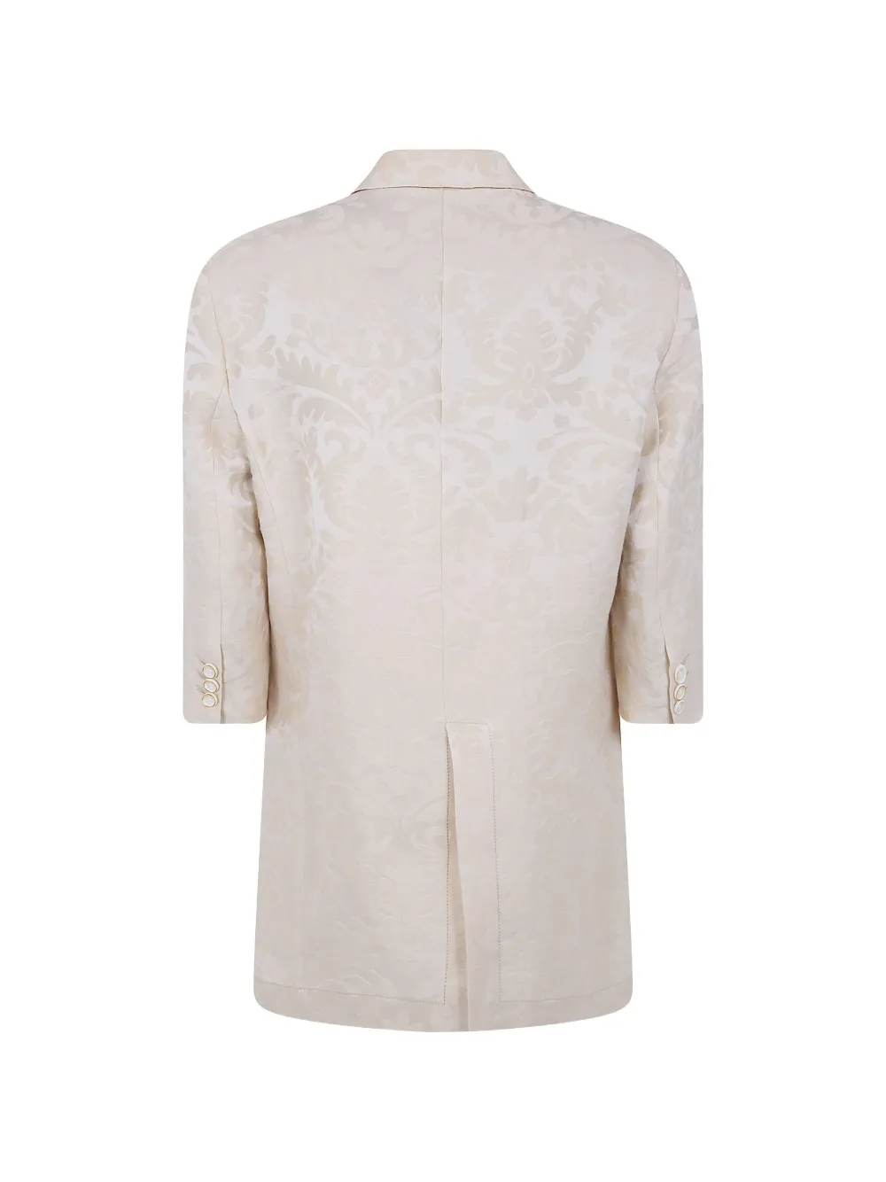 Uma Wang Linnen jack met damask-patroon Beige