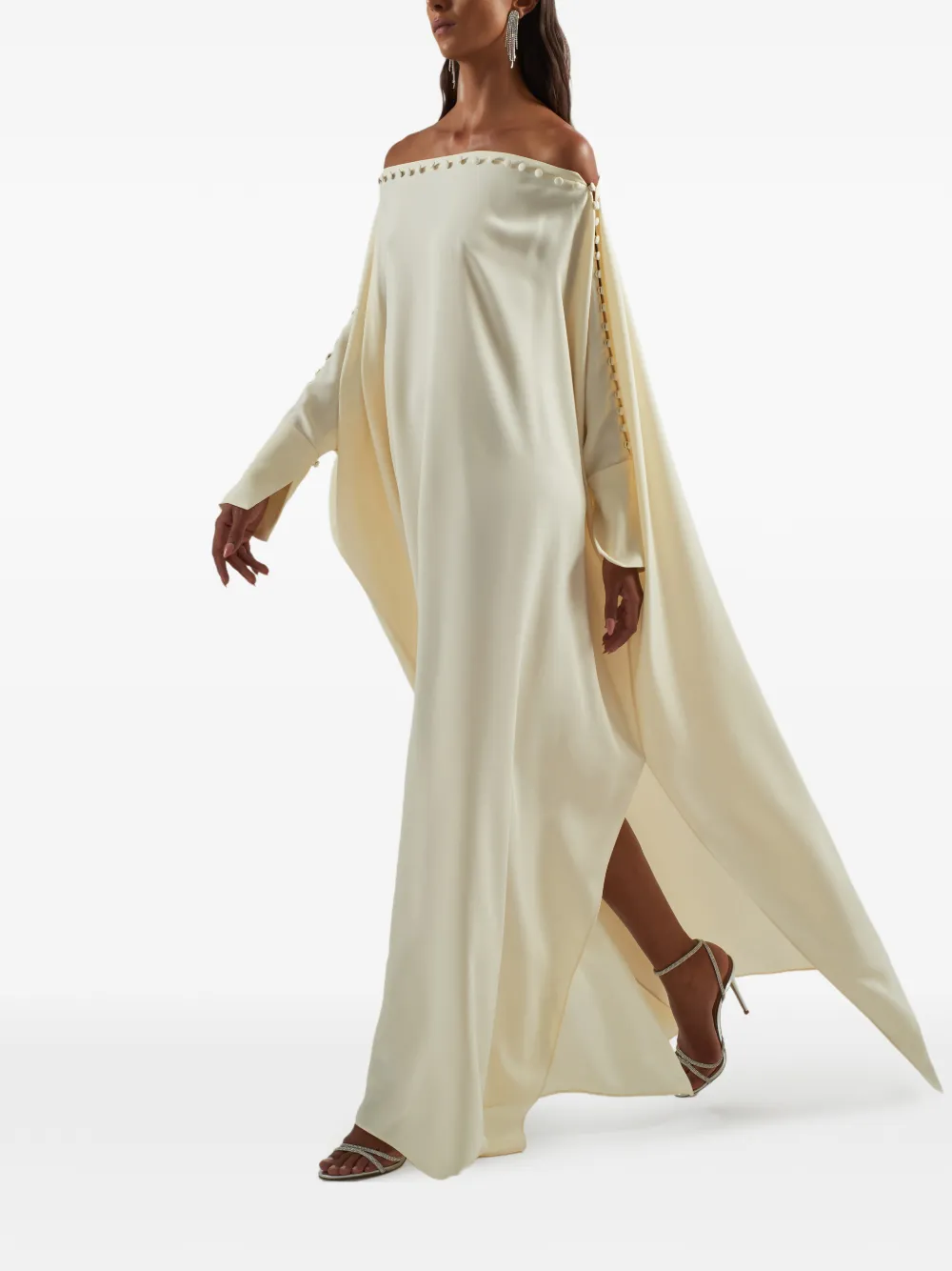 Taller Marmo Tuniek met knopen Beige